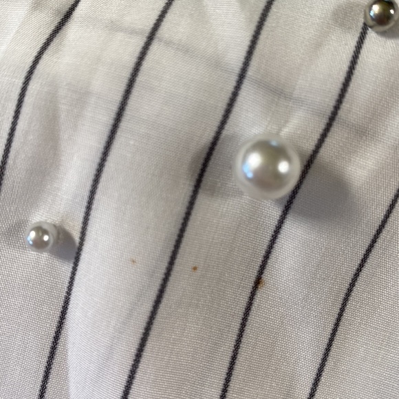 🍋[ Apt. 9 ] Pinstripe Embellished Blouse - Picture 11 of 11